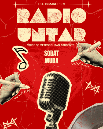 red and beige modern smile movie poster